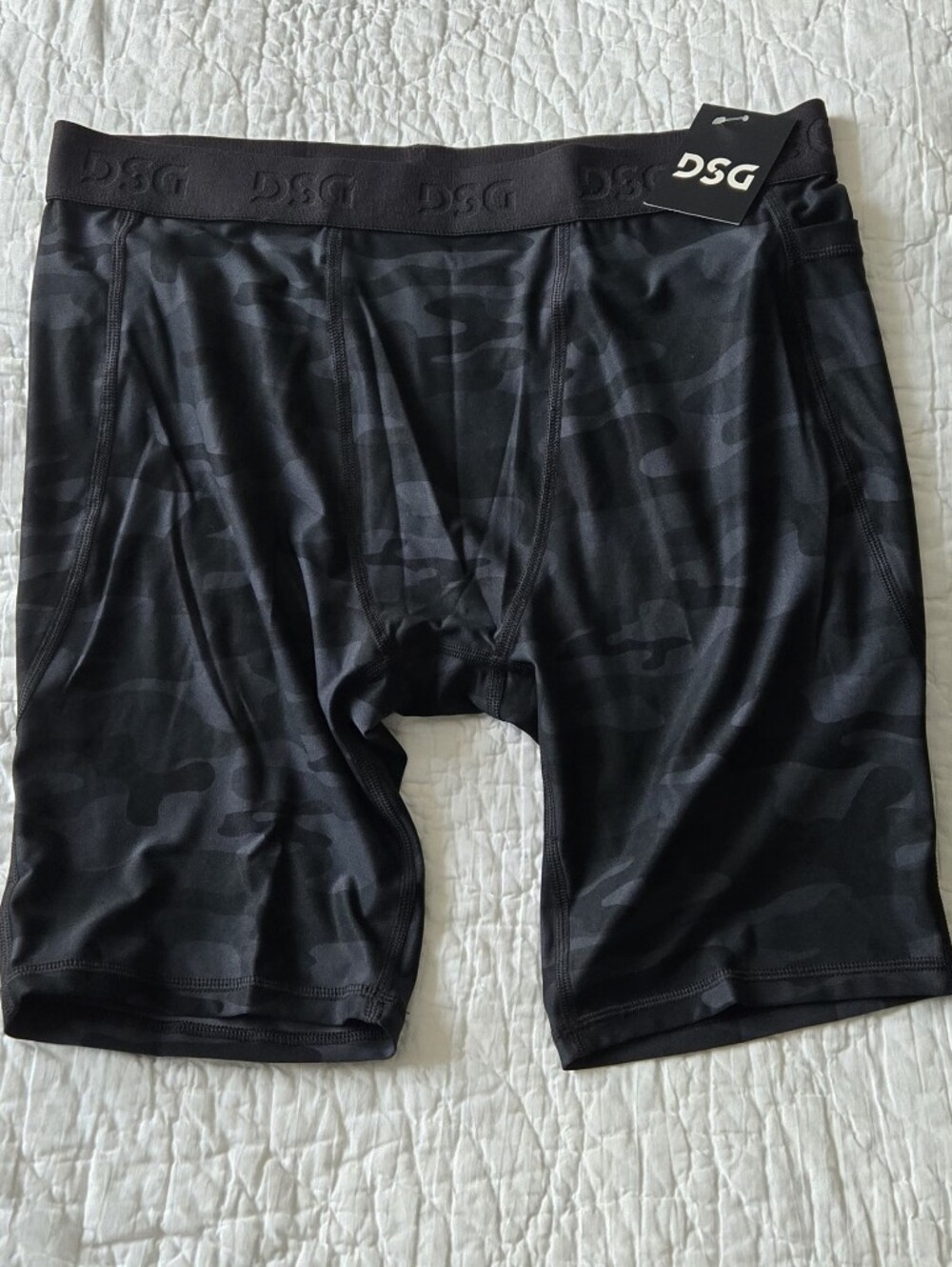2 Men's Black Camo Performance Compression Pants